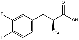 3,4-ジフルオロ-L-フェニルアラニン 化学構造式