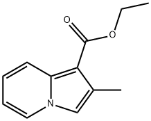 2-Methyl-1-indolizinecarboxylic acid ethyl ester Struktur