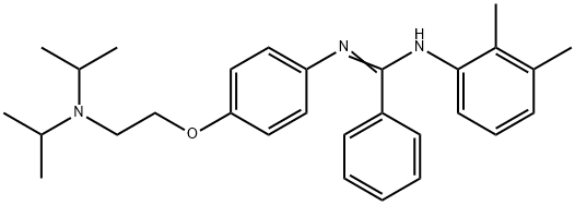 N-[p-[2-(Diisopropylamino)ethoxy]phenyl]-N'-(2,3-xylyl)benzamidine Structure