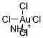 ammonium tetrachloroaurate 化学構造式