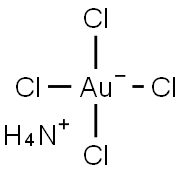 ammonium tetrachloroaurate 化学構造式