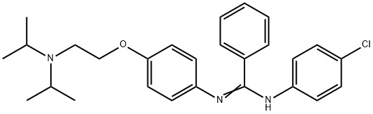 N'-(p-Chlorophenyl)-N-[p-[2-(diisopropylamino)ethoxy]phenyl]benzamidine Structure