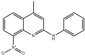 N-(4-Methyl-8-nitro-2-quinolinyl)-N-phenylamine 结构式