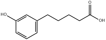 5-(3-ヒドロキシフェニル)吉草酸 化学構造式