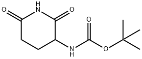 3-BOC-アミノ-2,6-ジオキソピペリジン 化学構造式