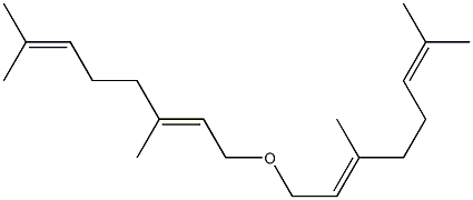 (2E,2'E)-1,1'-オキシビス(3,7-ジメチル-2,6-オクタジエン) 化学構造式