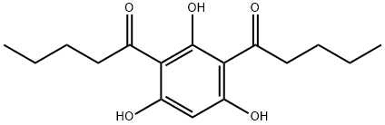 1,1'-(2,4,6-Trihydroxy-m-phenylene)di-1-pentanone Structure