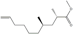 [2S,4R,(+)]-2,4-Dimethyl-9-decenoic acid methyl ester Structure