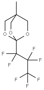 1-(1,1,2,2,3,3,3-heptafluoropropyl)-4-methyl-2,6,7-trioxabicyclo[2.2.2 ]octane 结构式