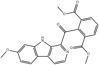 2-[(7-Methoxy-9H-pyrido[3,4-b]indol-1-yl)carbonyl]-1,3-benzenedicarboxylic acid dimethyl ester Structure