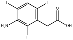 (3-Amino-2,4,6-triiodophenyl)acetic acid Structure