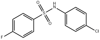 N-(4-氯苯基)-4-氟苯磺酰胺, 312-57-2, 结构式