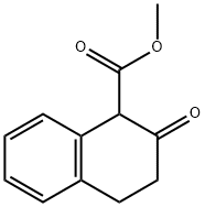 2-オキソテトラリン-1-カルボン酸メチル 化学構造式