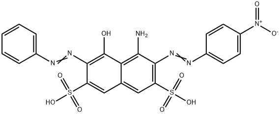 4-amino-5-hydroxy-3-[(4-nitrophenyl)azo]-6-(phenylazo)naphthalene-2,7-disulphonic acid Structure