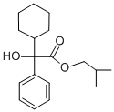α-シクロヘキシル-α-ヒドロキシベンゼン酢酸イソブチル 化学構造式