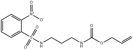 [3-(2-ニトロベンゼンスルホンアミド)プロピル]カルバミン酸アリル 化学構造式