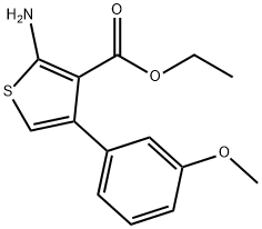 2-氨基-4-(3-甲氧基-苯基)-噻吩-3-羧酸乙酯 结构式