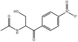 N-[1-(hydroxymethyl)-2-(4-nitrophenyl)-2-oxoethyl]acetamide Struktur