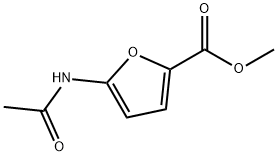 5-アセチルアミノ-2-フランカルボン酸メチル 化学構造式