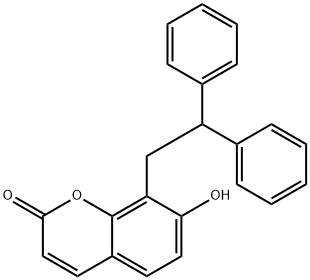 8-(2,2-Diphenylethyl)-7-hydroxy-2H-1-benzopyran-2-one Struktur