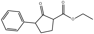 2-オキソ-3-フェニルシクロペンタンカルボン酸エチル 化学構造式