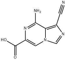 Imidazo[1,5-a]pyrazine-6-carboxylic acid, 8-amino-1-cyano- (9CI) Structure