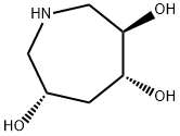 1H-Azepine-3,4,6-triol, hexahydro-, (3R,4R,6S)- (9CI) Structure