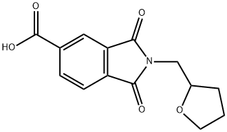 1,3-DIOXO-2-(TETRAHYDRO-FURAN-2-YLMETHYL)-2,3-DIHYDRO-1H-ISOINDOLE-5-CARBOXYLIC ACID Struktur
