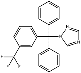 1-[ジフェニル[3-(トリフルオロメチル)フェニル]メチル]-1H-1,2,4-トリアゾール 化学構造式
