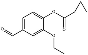环丙基甲酸2-乙氧基-4-甲酰-苯酯 结构式