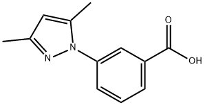 3-(3,5-ジメチル-1H-ピラゾール-1-イル)安息香酸 化学構造式