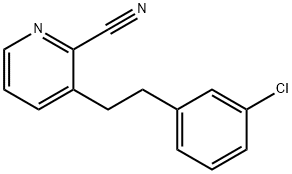3-[2-(3-Chlorophenyl)ethyl]-2-pyridinecarbonitrile Struktur
