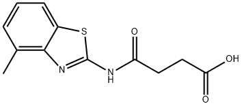 N-(4-METHYL-BENZOTHIAZOL-2-YL)-SUCCINAMIC ACID Structure