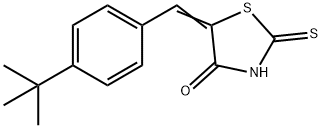 (5E)-5-(4-TERT-ブチルベンジリデン)-2-メルカプト-1,3-チアゾール-4(5H)-オン 化学構造式