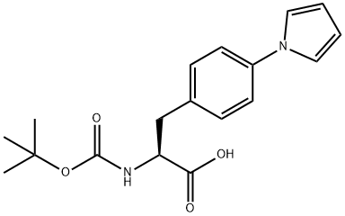 N-(叔丁氧基羰基)-3-(4-(1-吡咯)苯基)-L-丙氨酸,312619-46-8,结构式
