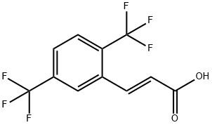 反-2,5-双(三氟甲基)肉桂酸,312619-48-0,结构式