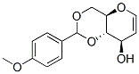 4,6-O-(4-メトキシベンジリデン)-D-グルカール 化学構造式
