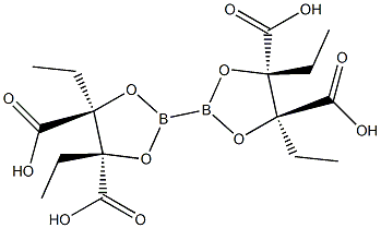 Bis(diethyl-D-tartrate glycolato)diboron Struktur