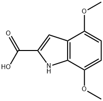 4,7-ジメトキシ-1H-インドール-2-カルボン酸 化学構造式