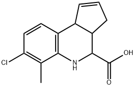 7-氯-6-甲基-3A,4,5,9B-四氢-3H-环戊[C]喹啉-4-羧酸 结构式