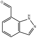 1H-インダゾール-7-カルブアルデヒド 化学構造式
