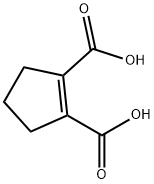 1-シクロペンテン-1,2-ジカルボン酸 化学構造式