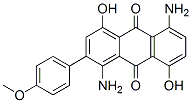 1,5-diamino-4,8-dihydroxy(4-methoxyphenyl)anthraquinone Struktur