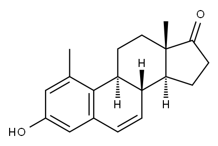 3-Hydroxy-1-methylestra-1,3,5(10),6-tetren-17-one Structure