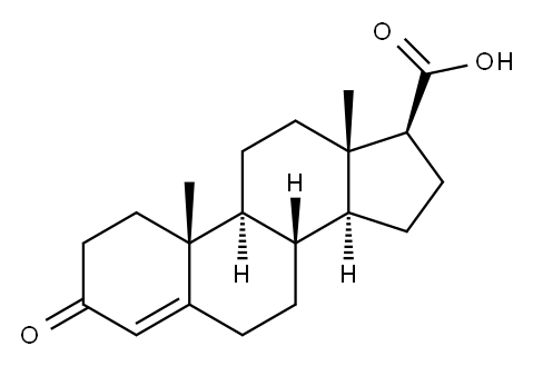4-Androstene-3-one-17beta-carboxylic acid Struktur