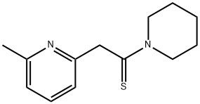 Piperidine,  1-[2-(6-methyl-2-pyridinyl)-1-thioxoethyl]-  (9CI) Structure
