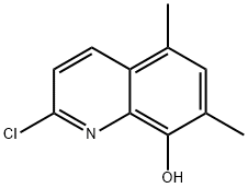 2-クロロ-5,7-ジメチルキノリン-8-オール 化学構造式