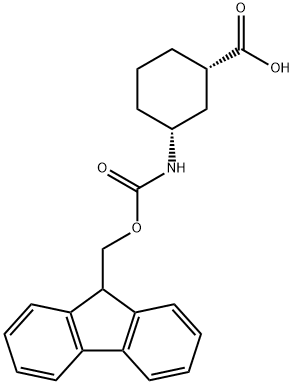 FMOC-顺式-3-氨基环己烷羧酸, 312965-05-2, 结构式