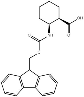 (1R,2S)-2-((((9H-芴-9-基)甲氧基)羰基)环己烷甲酸 结构式