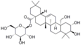 (2alpha,3beta,19alpha)-2,3,19-Trihydroxyolean-12-en-28-oic acid beta-D-glucopyranosyl ester Structure